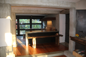 Küche in der Atelierwohnung